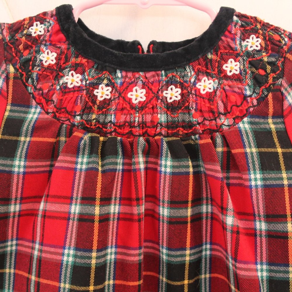 Hanna Andersson Smocked Plaid Christmas Holiday